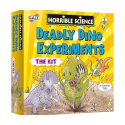Caja de Laboratorio Dinosaurios - Deadly Dino Experiments de Galt contiene actividades educativas para niños de 8 años