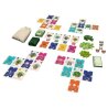 Fichas y cartas del juego de mesa Verdant de Maldito Games un juego en familia de cartas y puzzle