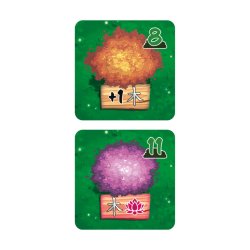 Fichas de el juego de mesa Living Forest - Kodama de Maldito Games, ¡ahora con modo solitario!