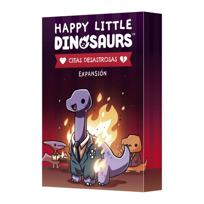 Caja del juego de cartas Happy Little Dinosaurs - Citas Desastrosas de Asmodee entrejuegos de mesa las en Hualtatas Vitacura