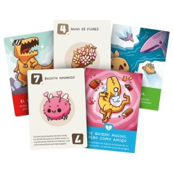 Cartas del juego de mesa Happy Little Dinosaurs - Citas Desastrosas de Asmodee dementesgames en tienda Las Hualtatas Vitacura