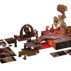 Tablero y miniaturas de el  Juego de estrategia Descent Leyendas de las Tinieblas: La Guerra del Traidor un juego de mesa