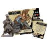 Cartas y miniaturas de personaje del  juego de estrategia Descent Leyendas de las Tinieblas: La Guerra del Traidor