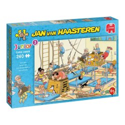 Puzzle para niños de 6 años Jan Van Haasteren Junior 3 – Gym Class un rompecabezas infantil de un gimnasio muy chistoso