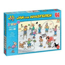 Puzzle Jan Van Haasteren Junior 4 – Playtime un rompecabezas infantil de comics marca Jumbo para niños desde los 6 años.