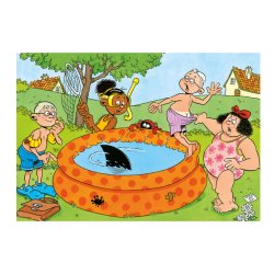 Rompecabezas infantil Jan Van Haasteren Junior 7 - Pool Pranks es un puzzle para niños de 5 años chistoso de comics