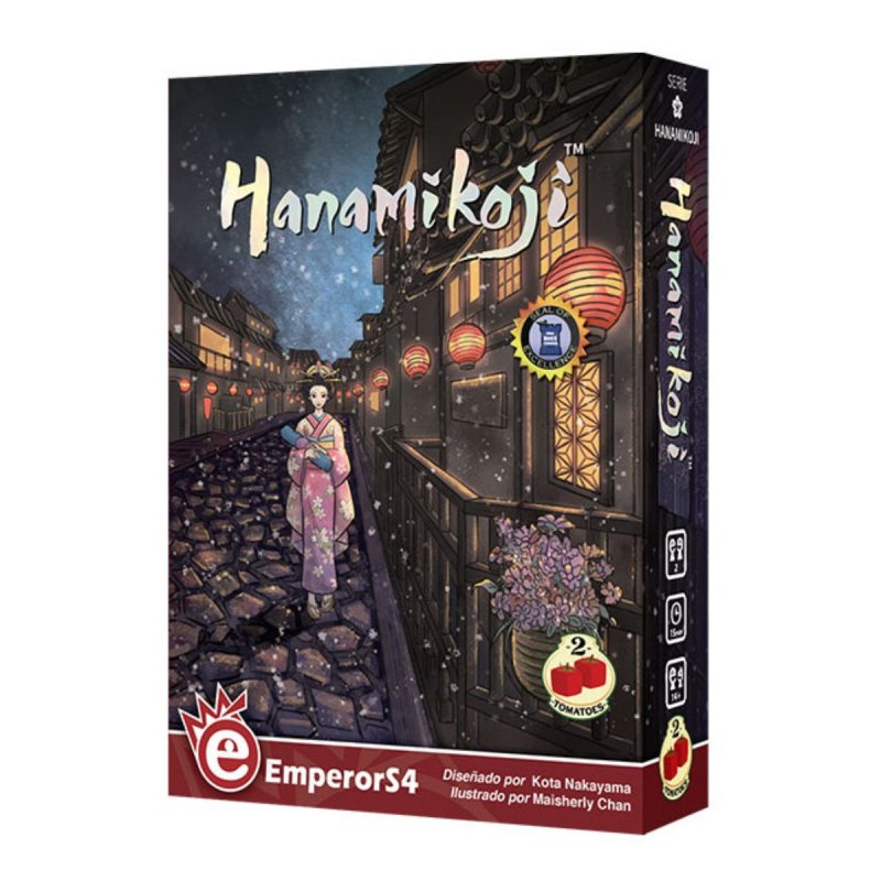 Caja juego de cartas Hanamikoji, un juego de 2 que se encuentra entre los mejores juegos de mesa