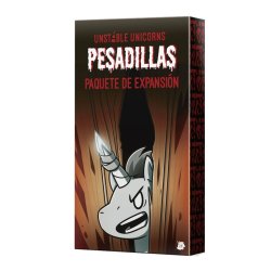 Expansión del juego de cartas Unstable Unicorns: Pesadillas un party game ideal para regalo original de Asmodee Chile