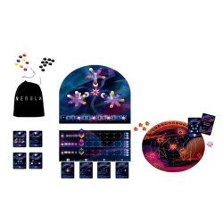 Componentes del Juego de mesa Nebula un juego de estrategia de fractal juegos en nuestra tienda de juegos de mesa