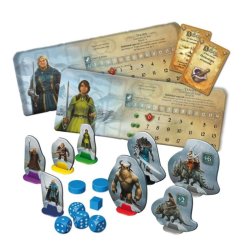 Componentes Juego de mesa Las Leyendas de Andor: El Frío Eterno de Devir Chile, un juego de estrategia cooperativo