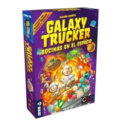 Expansión para el juego de mesa Galaxy Trucker bocinas en el espacio de Devir Chile, un juego de cartas