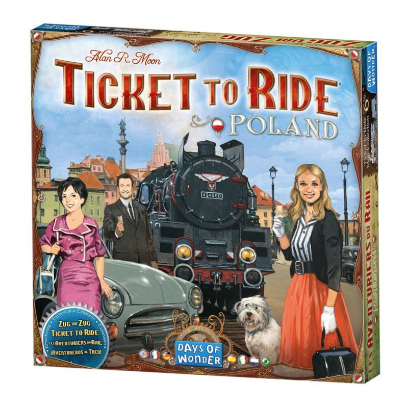 Juego de mesa ¡Aventureros al Tren! Polonia de Asmodee Chile un juego de trenes entrejuegos para jugar en familia