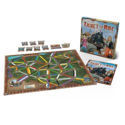 Componentes Juego de mesa ¡Aventureros al Tren! Polonia de Asmodee Chile un juego de trenes en tienda de juegos de mesa Santiago