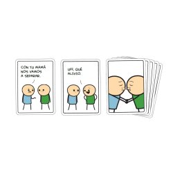 Cartas del juego de mesa Joking Hazard un party game de Asmodee Chile para que juegues con amigos y familia más de 18 años