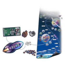 Tablero y componentes de Juego de Mesa MLEM Space Agency, un juego para jugar en familia en tienda de juegos