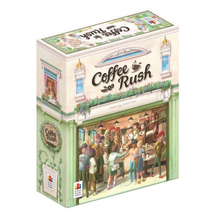 Juego de mesa Coffee Rush, un juego para jugar en familia de pura entretención de Asmodee Chile, ideal como regalo original