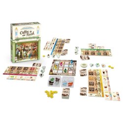 Componentes del Juego de mesa Coffee Rush, un juego para jugar en familia en tienda de juegos de mesa