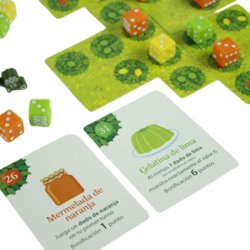 Juego de mesa Grove un juego solitario divertido con dados.