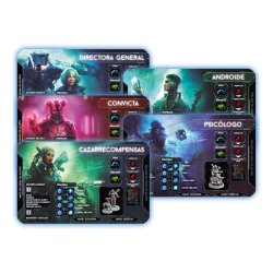 Cartas Juego de mesa Nemesis Trascendencia, una Expansión del juego de estrategia Nemesis que utiliza dados