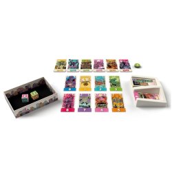 juego de mesa Pikit, un juego de cartas y dados para batallas party game