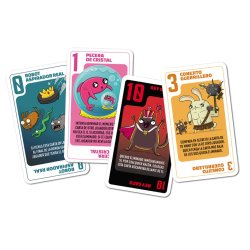 Cartas del Juego de mesa Power Hungry Pets, un party game de pura entretención