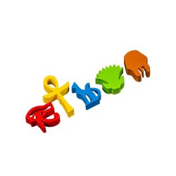 Fichas del Juego de mesa Pirámido, un juego de tablero de nuestra tienda de juegos de mesa