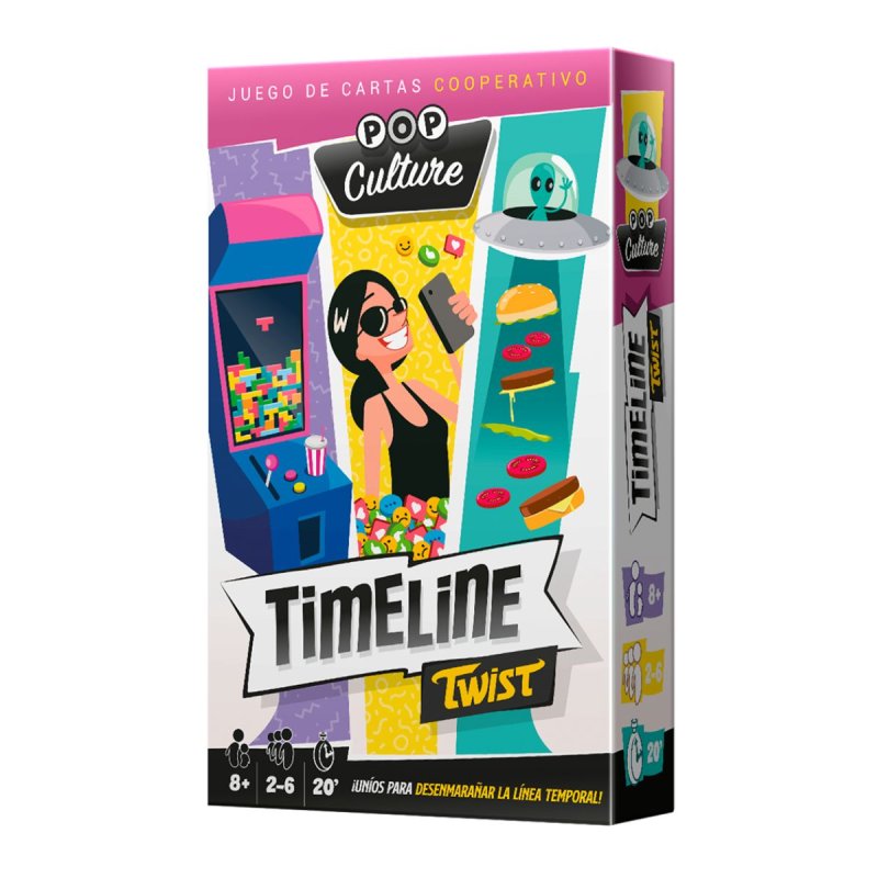 Juego de Cartas Timeline Twist Pop Culture, un juego de mesa party game pura diversión