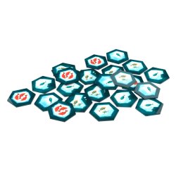 Fichas del Juego de mesa ¡Pingüinos!, uno de los mejores juegos de mesa  para jugar en familia de Asmodee Chile