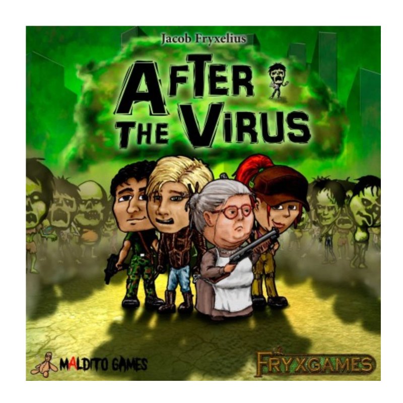 Juego de mesa After The Virus, un juego de cartas solitario de maldito games un juego entretenido