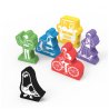 Meeples del juego de mesa Word Traveler, un divertido juego familiar de Asmodee para disfrutar en familia