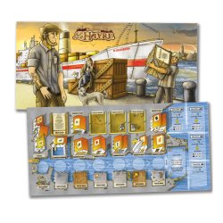 Tablero del Juego de estrategia  Le Havre que es uno de mejores juegos de mesa de Asmodee Chile para tus noches de juego