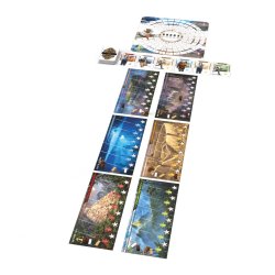 Componentes juego de mesa divertido de exploración por Asmodee Chile
