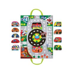 Juego para bebes de 6 meses Alfombra de Juego Take Along Play Set - Cars In Town desarrollo de habilidades