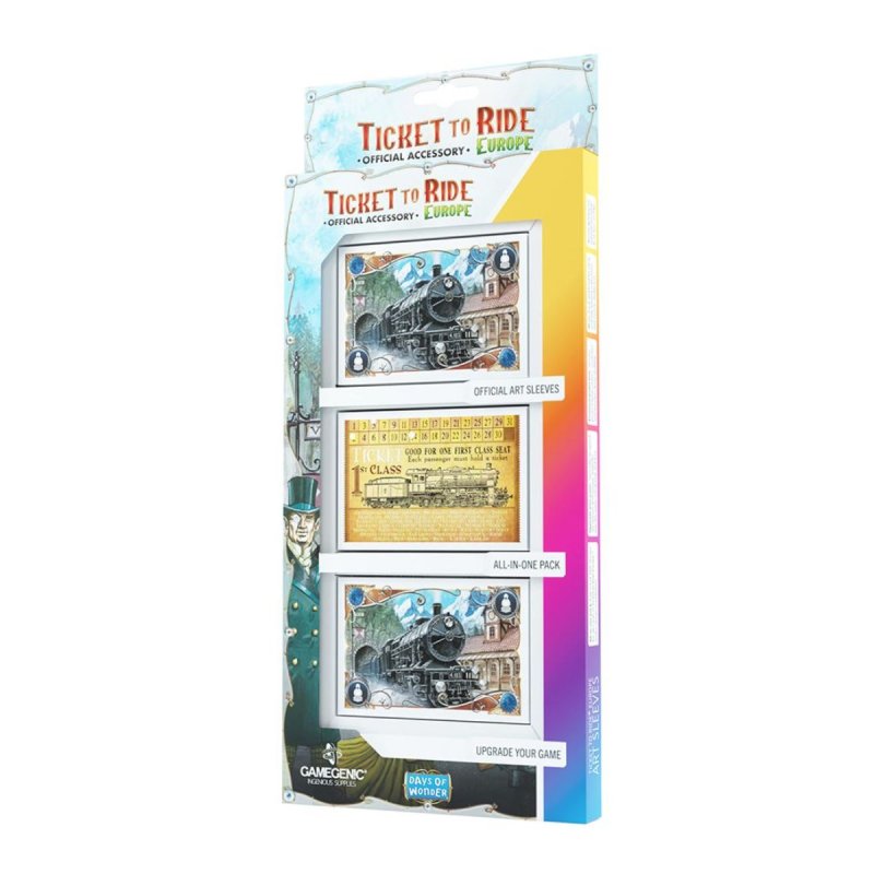 Protectores de cartas para juego de mesa ¡Aventureros al Tren! Europa por Asmodee Chile de GameGenic en tienda juegos de mesa