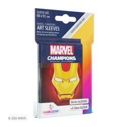 Protectores de cartas de Iron Man juego de mesa Marvel Champions de GameGenic por Asmodee Chile en tienda juegos de mesa