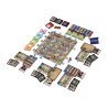 Contenido tablero fichas juego de mesa Pequeños Grandes Crímenes, entretenido juego de estrategia familiar