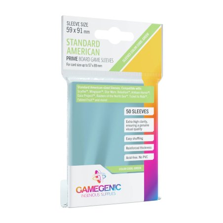 GG: PRIME BG Sleeves - Standard American (59 x 91 mm)