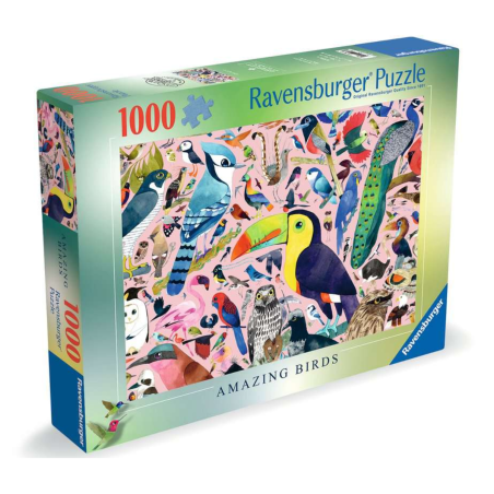 Puzzle 1000 Pz Pájaros increíbles de Ravensburger en Aldea Juegos tienda de juegos de mesa