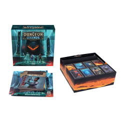 Contenido caja juego de mesa Dungeon Legends y reglamento, continuación crónicas de Avel